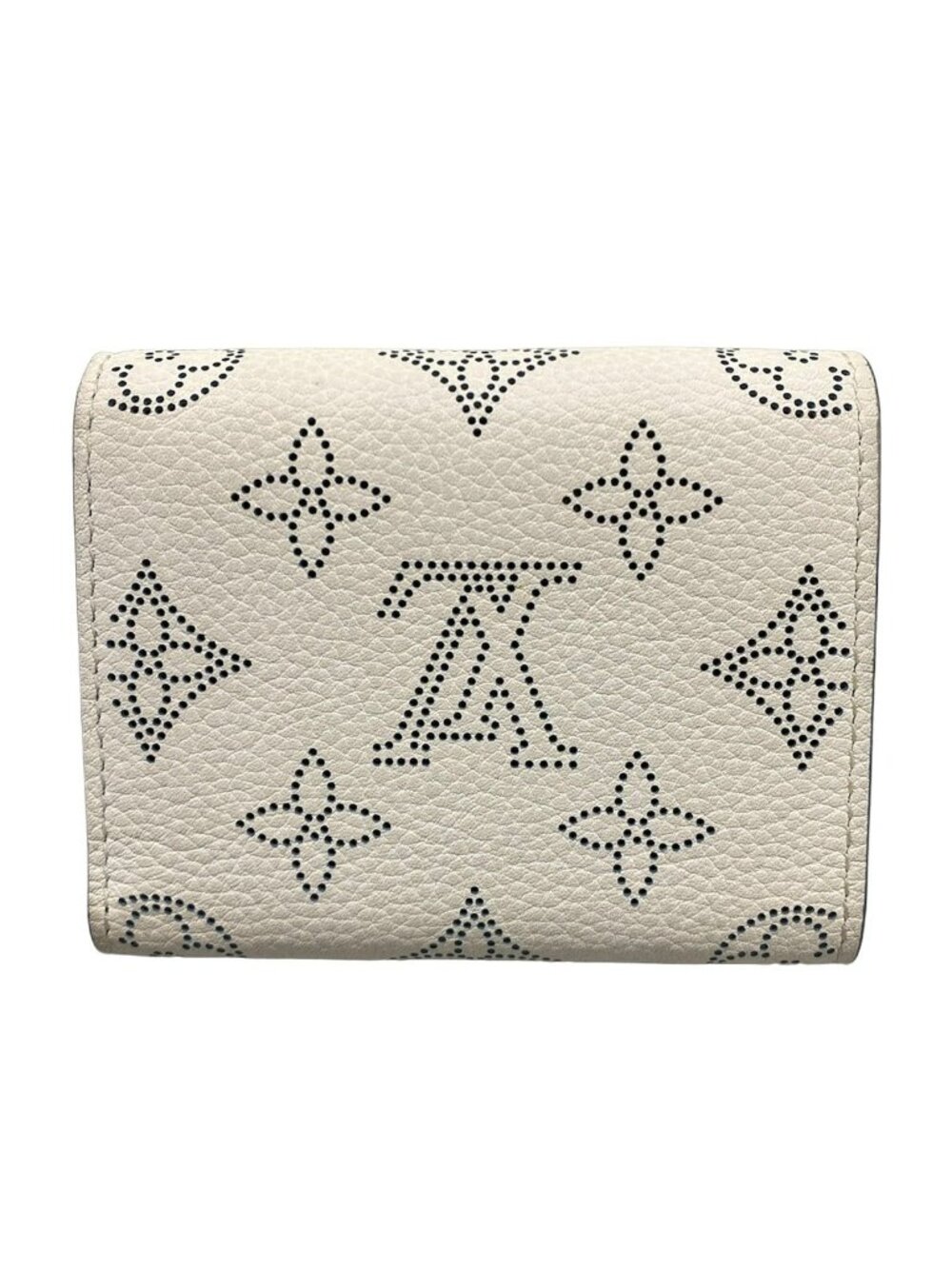Louis Vuitton Trifold Wallet Mahina Portefeuille Iris XS Snow Initial Leather - Picture 2 of 5